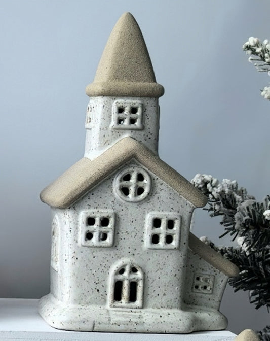 Rustic LED Ceramic Church Home Décor