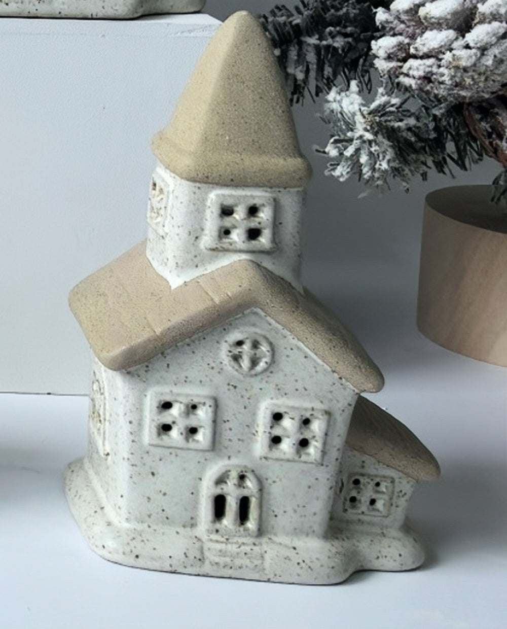 Rustic LED Ceramic Church Home Décor