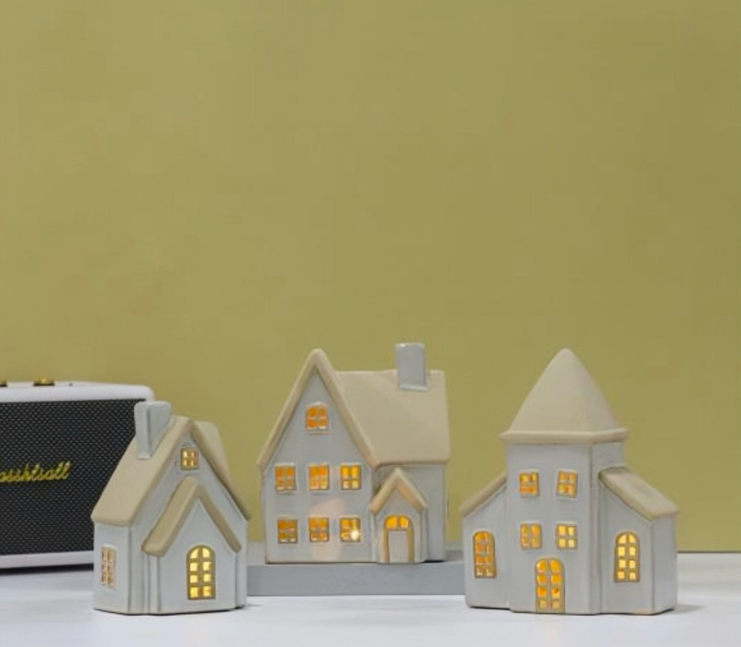 Warm and Cozy Ceramic Village LED Set