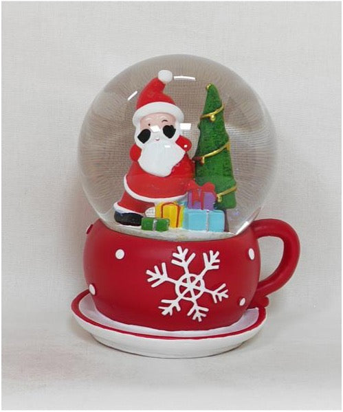 Santa’s Festive Teacup Snow Globe