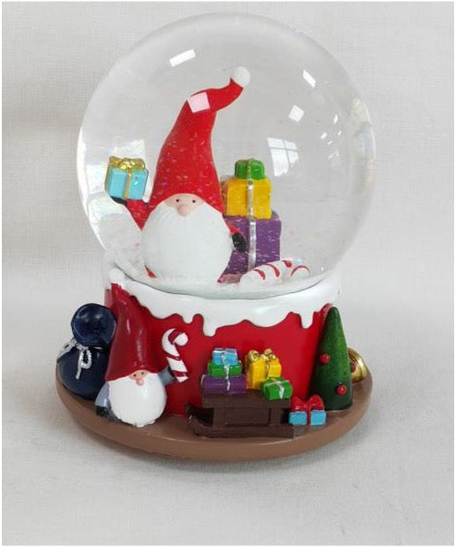 Santa Gnome Snow Globe