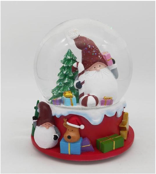 Santa Gnome Snow Globe