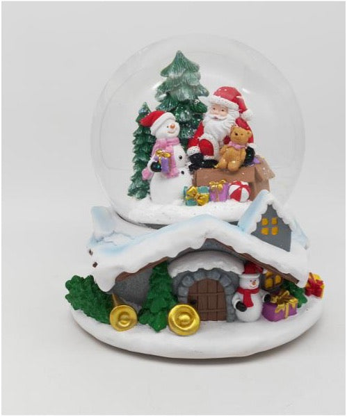 Illuminated Winter Cottage Snow Globe Collection