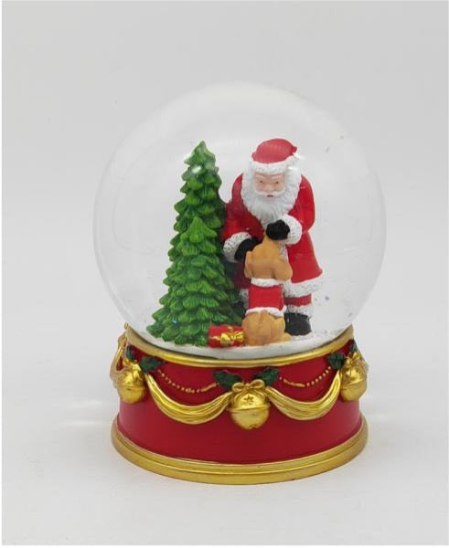 Santa's Loyal Companion Snow Globe