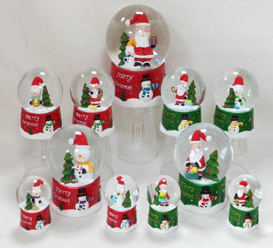 Elegant Snowman Christmas Snow Globe