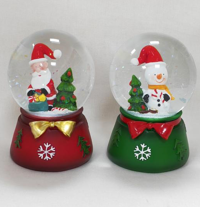 Winter Wonderland Snow Globe with Santa Figurine