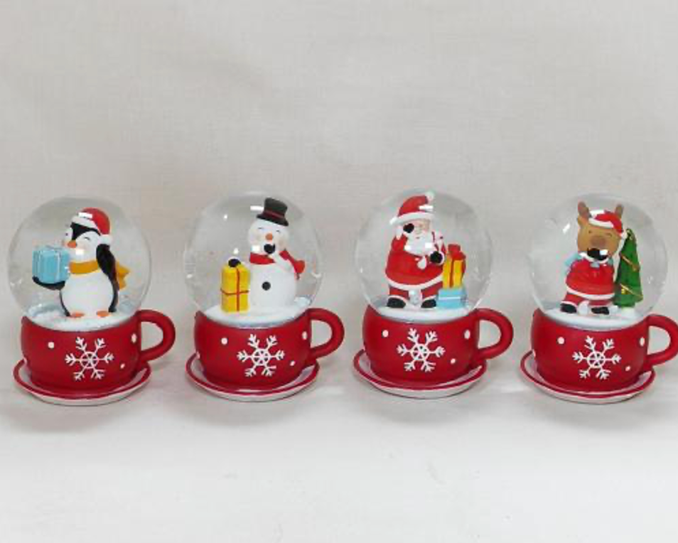 Holiday Teacup Snow Globe Collection