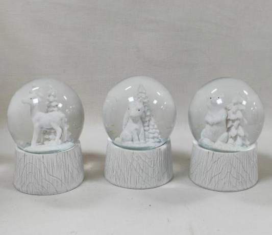 Frosted Winter Wonderland Snow Globe Collection