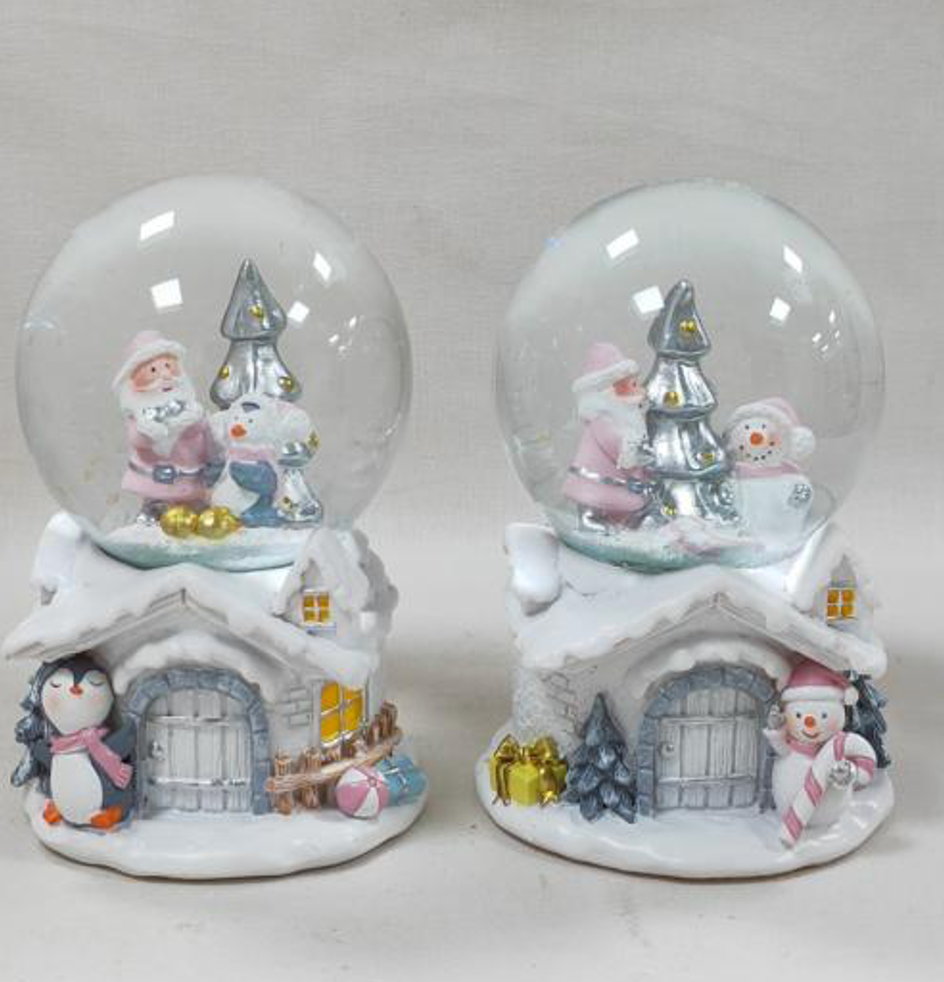 Santa and Snowman Snow Globe