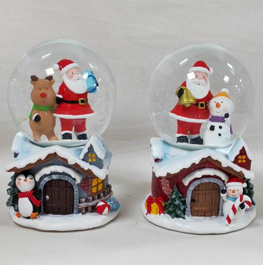 Santa and Friends Snow Globes – Festive Holiday Scenes