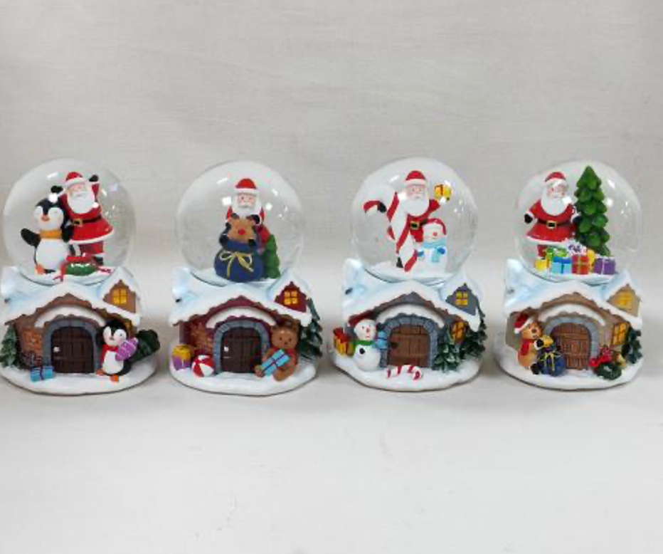 Santa's Christmas Village Snow Globes