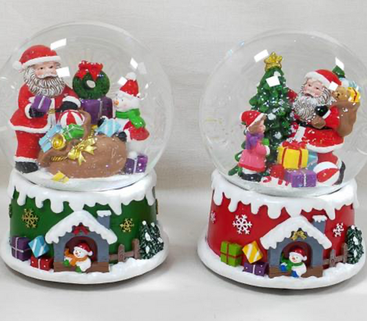 Santa's Gift-Giving Snow Globes