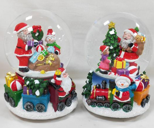 Santa's Holiday Train Snow Globes