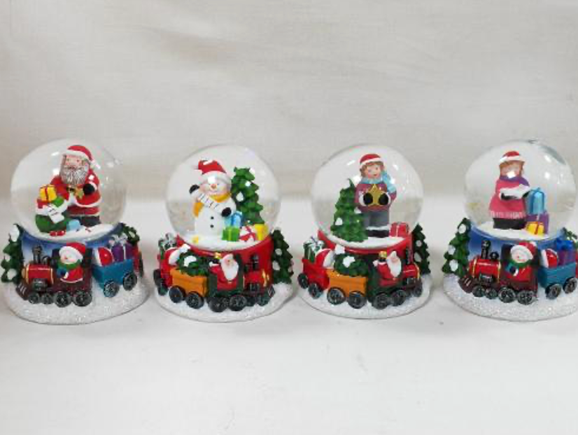 Santa's Holiday Train Collection Snow Globes