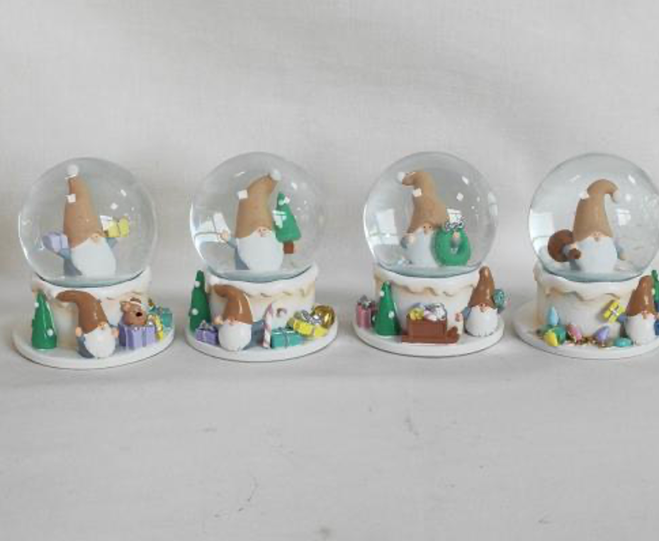 Festive Holiday Gnome Snow Globes