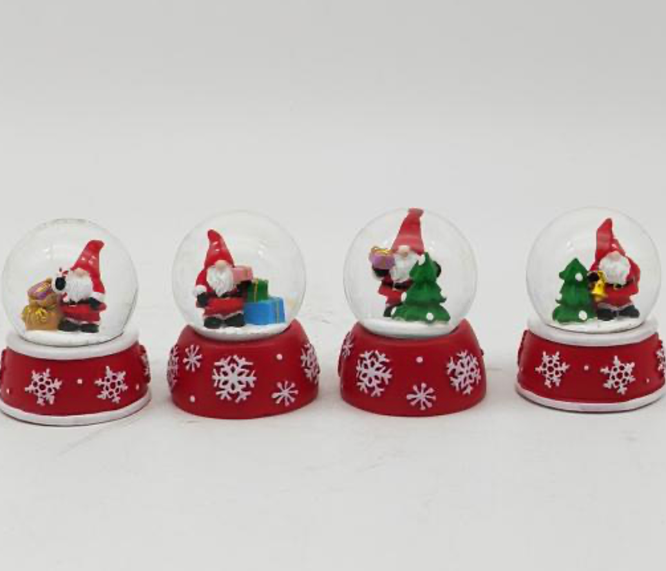 Whimsical Gnome Snow Globes with Snowflake Bases