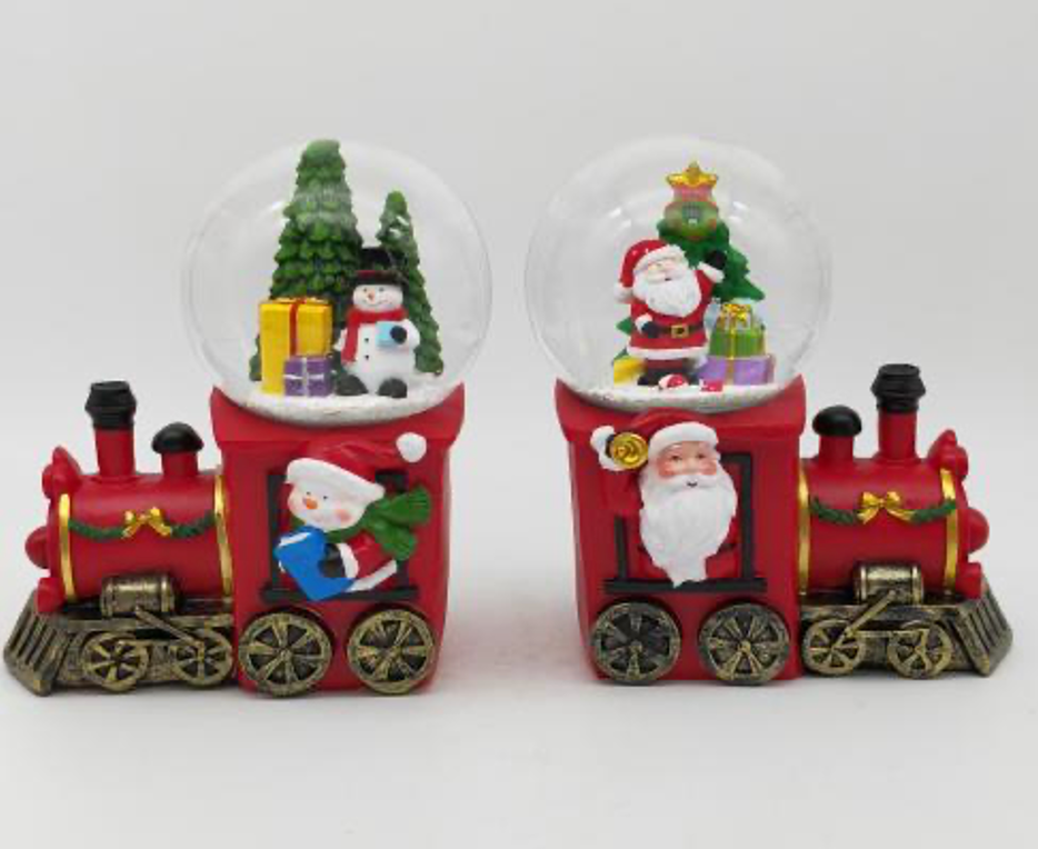 Santa’s Festive Train Snow Globe Set