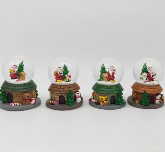 Santa Claus and Tree Holiday Snow Globe