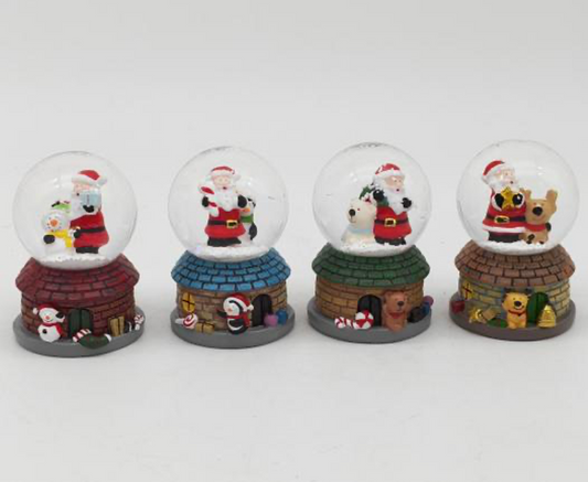 Festive Santa Snow Globe Village Collection