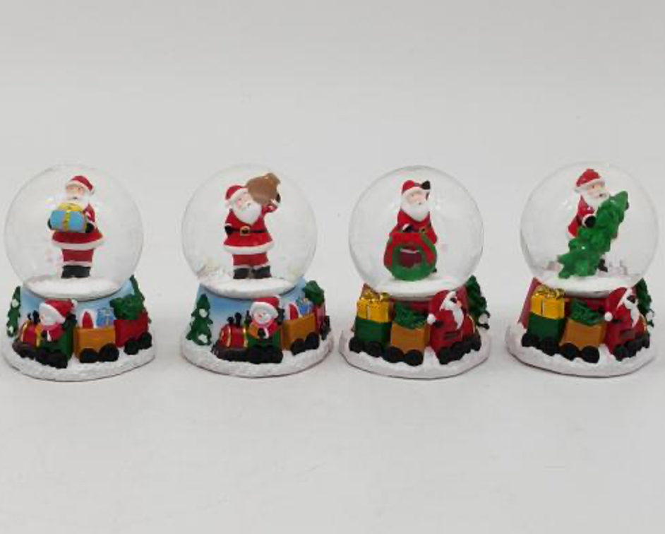 Santa’s Joyful Train Snow Globe Collection