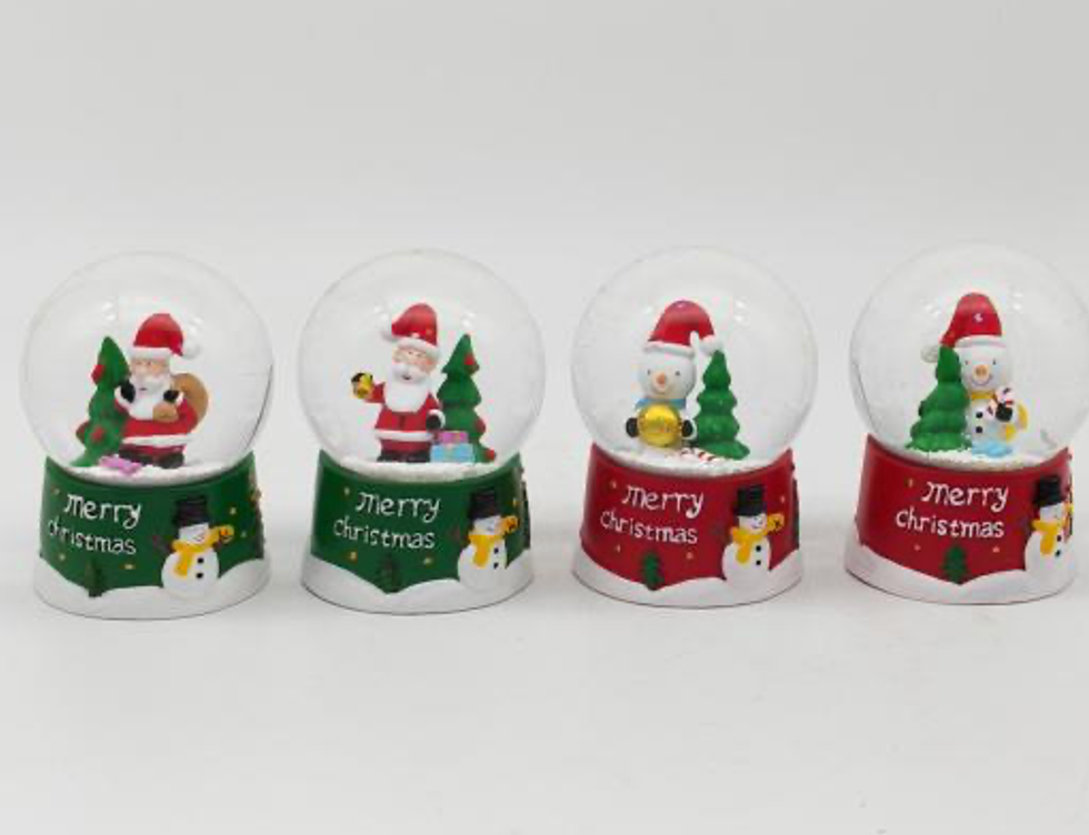 Merry Christmas Snow Globes