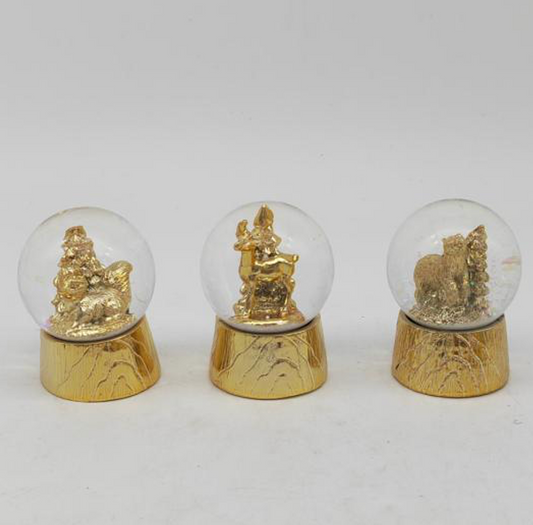 Golden Elegance Mini Snow Globe Collection