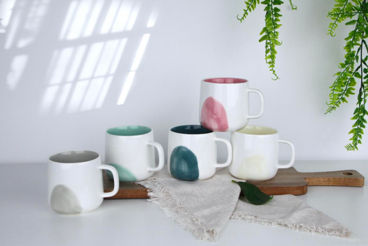 Minimalist Brushstroke Mugs - Design #1