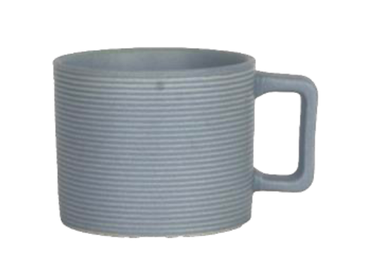 Modern Ribbed Matte Ceramic Mugs - Design #1