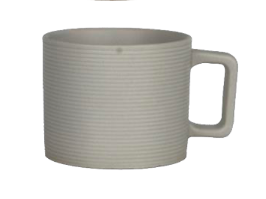 Modern Ribbed Matte Ceramic Mugs - Design #1