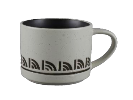 Monochrome Tribal Pattern Ceramic Mugs