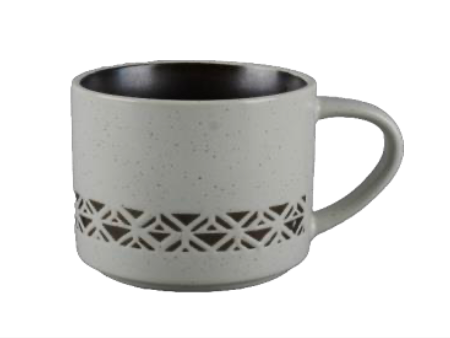 Monochrome Tribal Pattern Ceramic Mugs