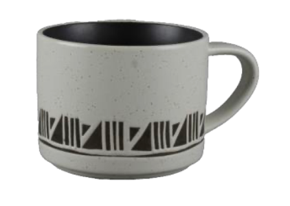 Monochrome Tribal Pattern Ceramic Mugs