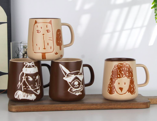 Playful Pet and Nature Ceramic Mugs