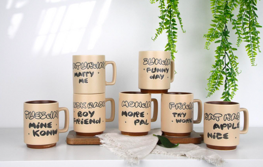 Fun Typography Ceramic Mugs