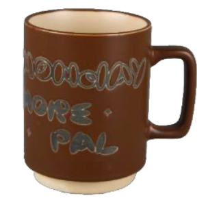 Retro Typography Brown Ceramic Mugs