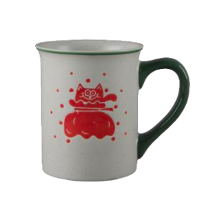 Festive Red Holiday Character Ceramic Mugs - Set #2