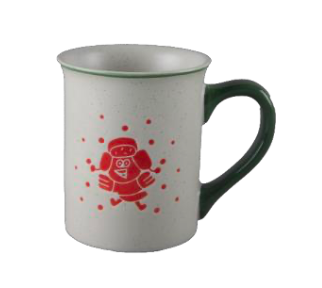 Festive Red Holiday Character Ceramic Mugs - Set #2