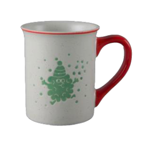 Festive Green Holiday Character Ceramic Mugs - Set #2