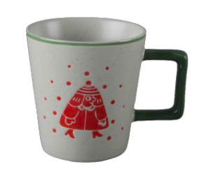 Festive Red Holiday Character Ceramic Mugs - Set #3